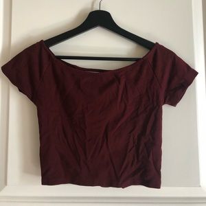 PULL & BEAR maroon shirt